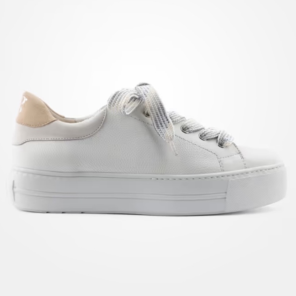 White combo Leather Sneakers. 7 1/5 US.
